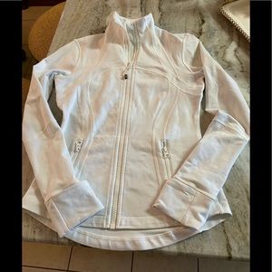 Lululemon White Zip up Forme Jacket